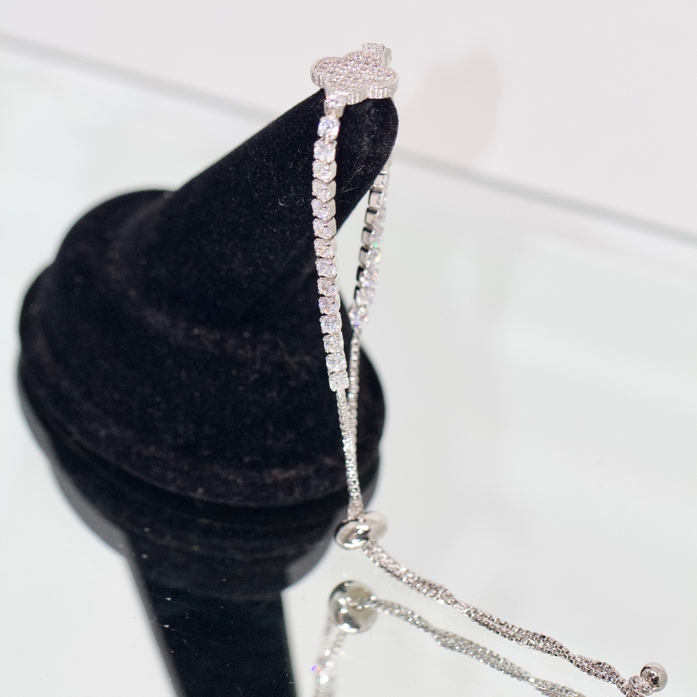 18k Gold Dipped Adjustable Tennis Leaf Bracelet - image 5